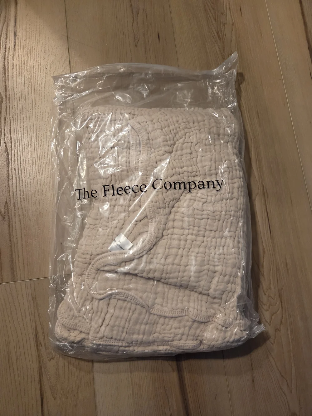 Soft Muslin Throw Blanket in Beige